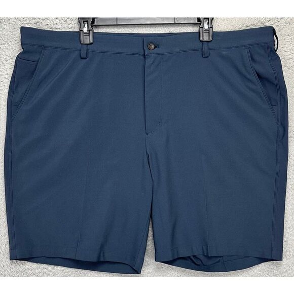 Greg Norman Shorts Mens 42 ML75 Microlux Dark Navy Chino Golf Play‎ Dry Stretch - Picture 1 of 9